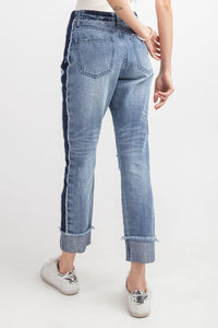 DARK Easel side stripe Jean