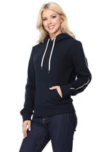 Load image into Gallery viewer, The Piping Fleece Navy Hoodie