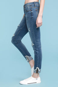 Destroy Hem Cuff Skinny