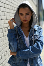 Load image into Gallery viewer, The Hooded Denim Jacket