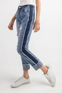 DARK Easel side stripe Jean