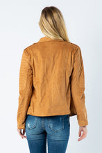 Load image into Gallery viewer, Camel Suede Rider Jacket