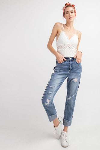 DARK Easel side stripe Jean