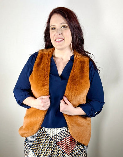 Plus Faux Fur Vest
