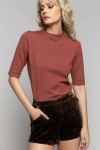 POL Funnel Neck Top