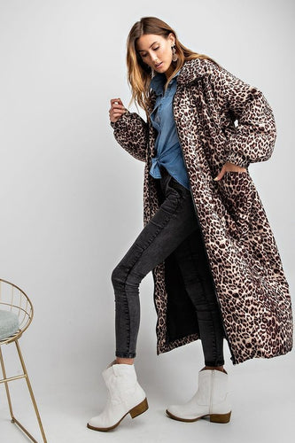 Leopard Maxi Puffer Jacket