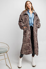 Load image into Gallery viewer, Leopard Maxi Puffer Jacket