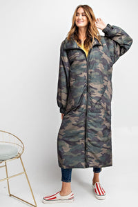 Camo Maxi Puffer Jacket