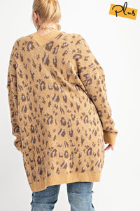 Leopard Knitted Cardigan