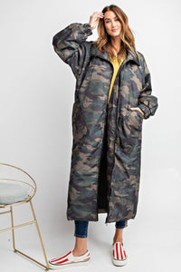 Camo Maxi Puffer Jacket