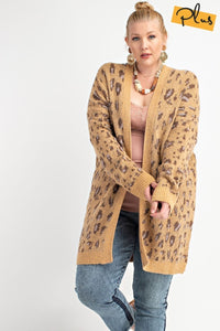 Leopard Knitted Cardigan